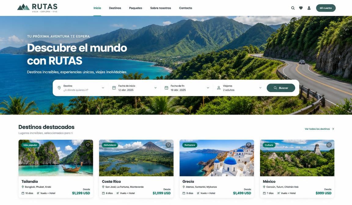 Sitio web RUTAS