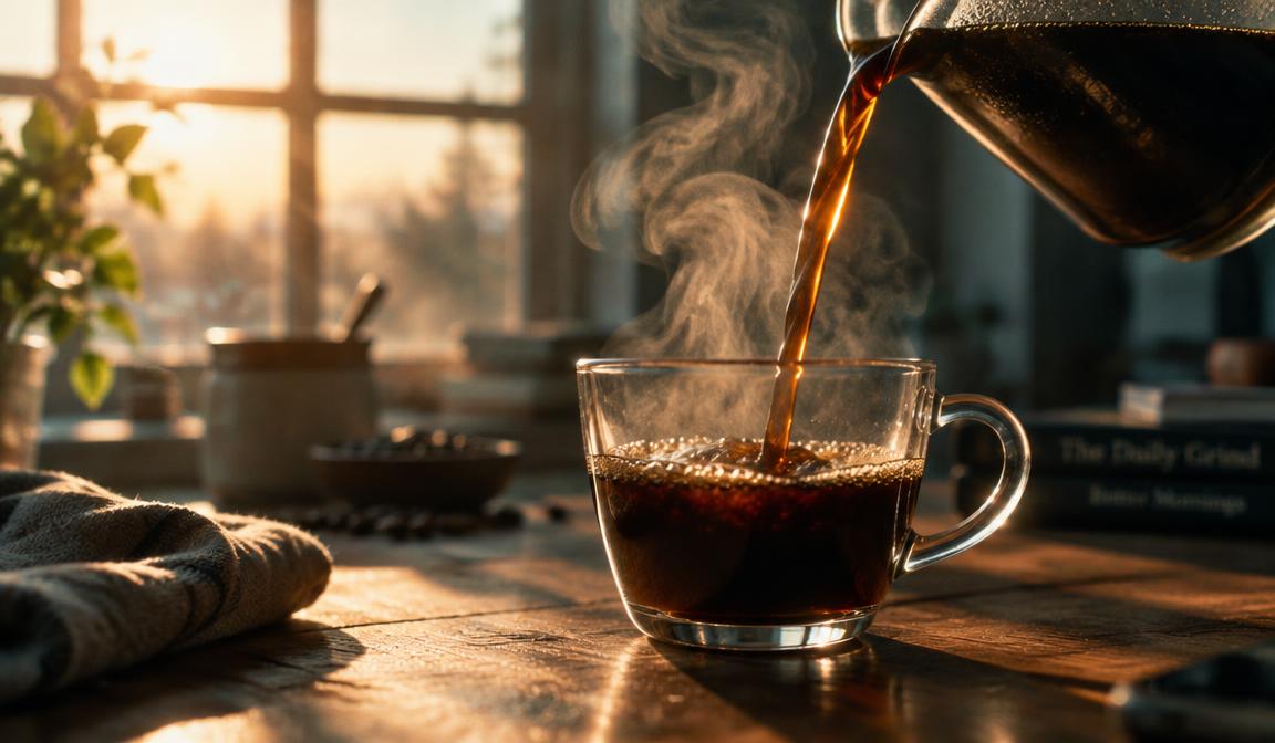 Video IA de café sirviéndose